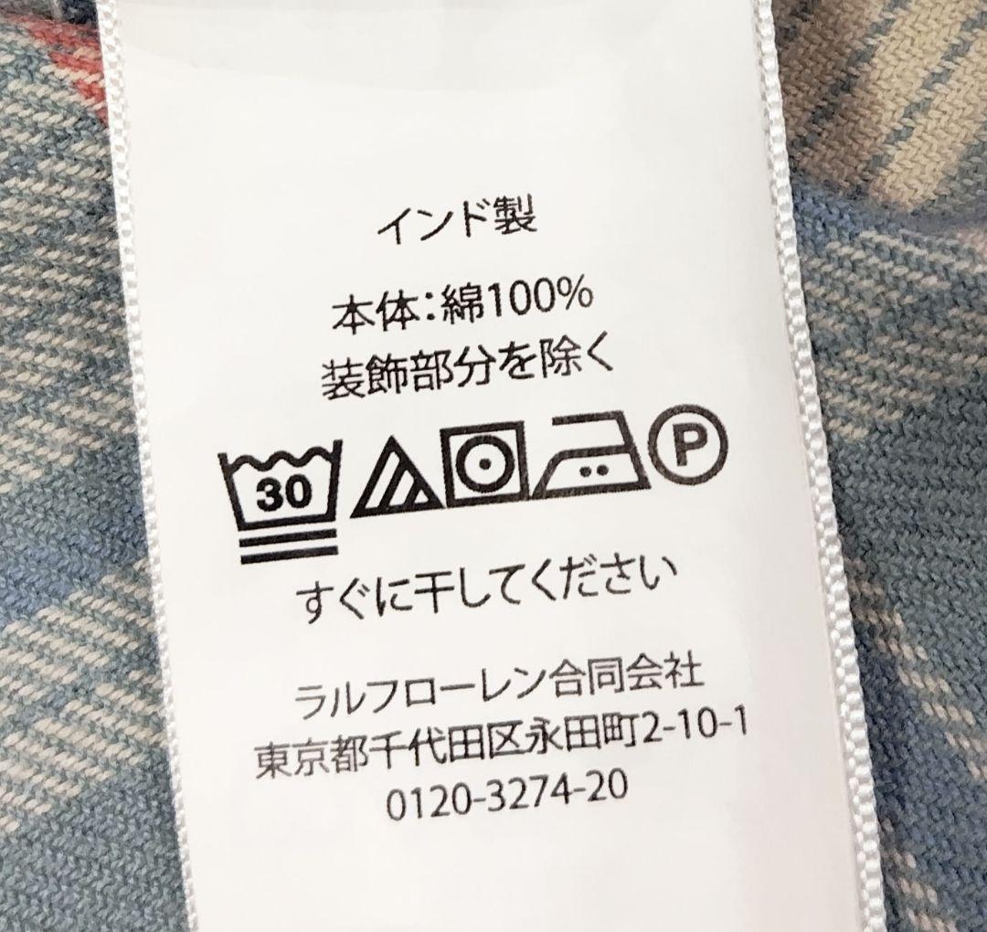 ポロラルフローレン マドラスチェックシャツワンピース 現行タグ