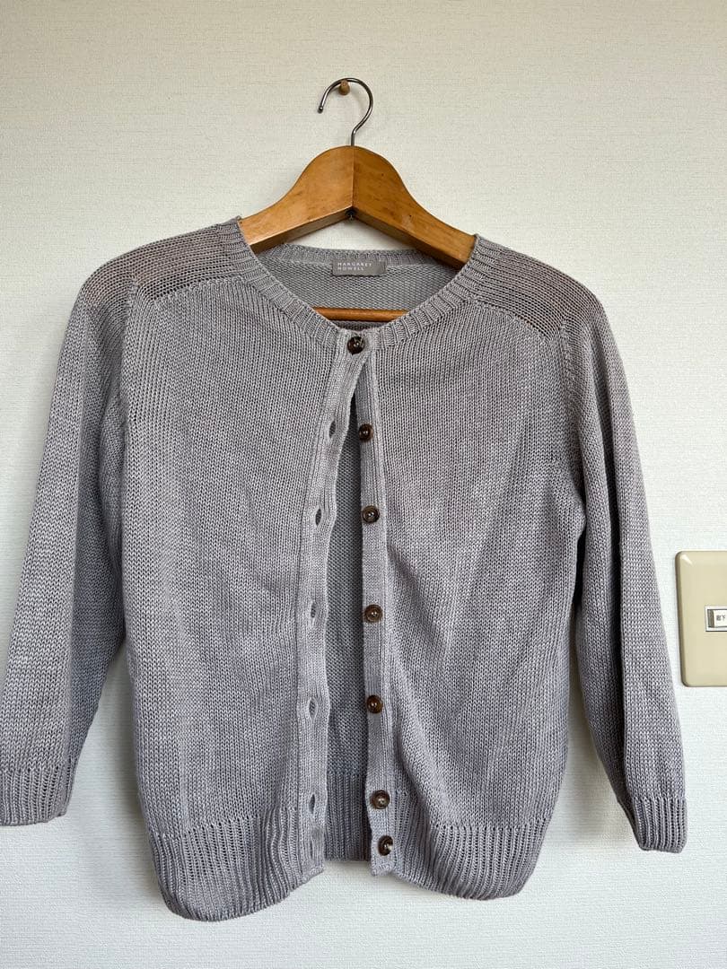 マーガレットハウエル　リネンカーディガン　グレー