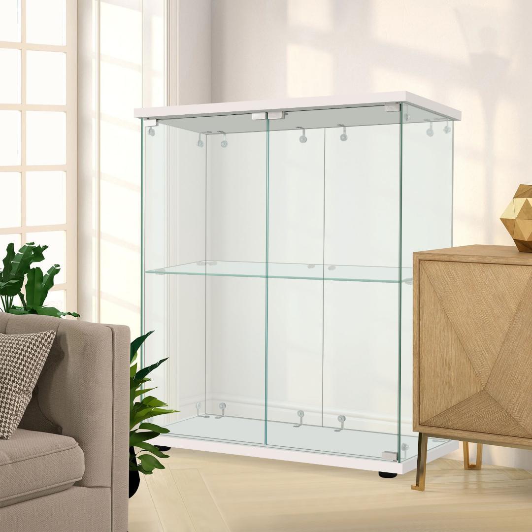 幅80.5×奥行36.5×高さ86cm コレクションケース 両扉タイプ 2段