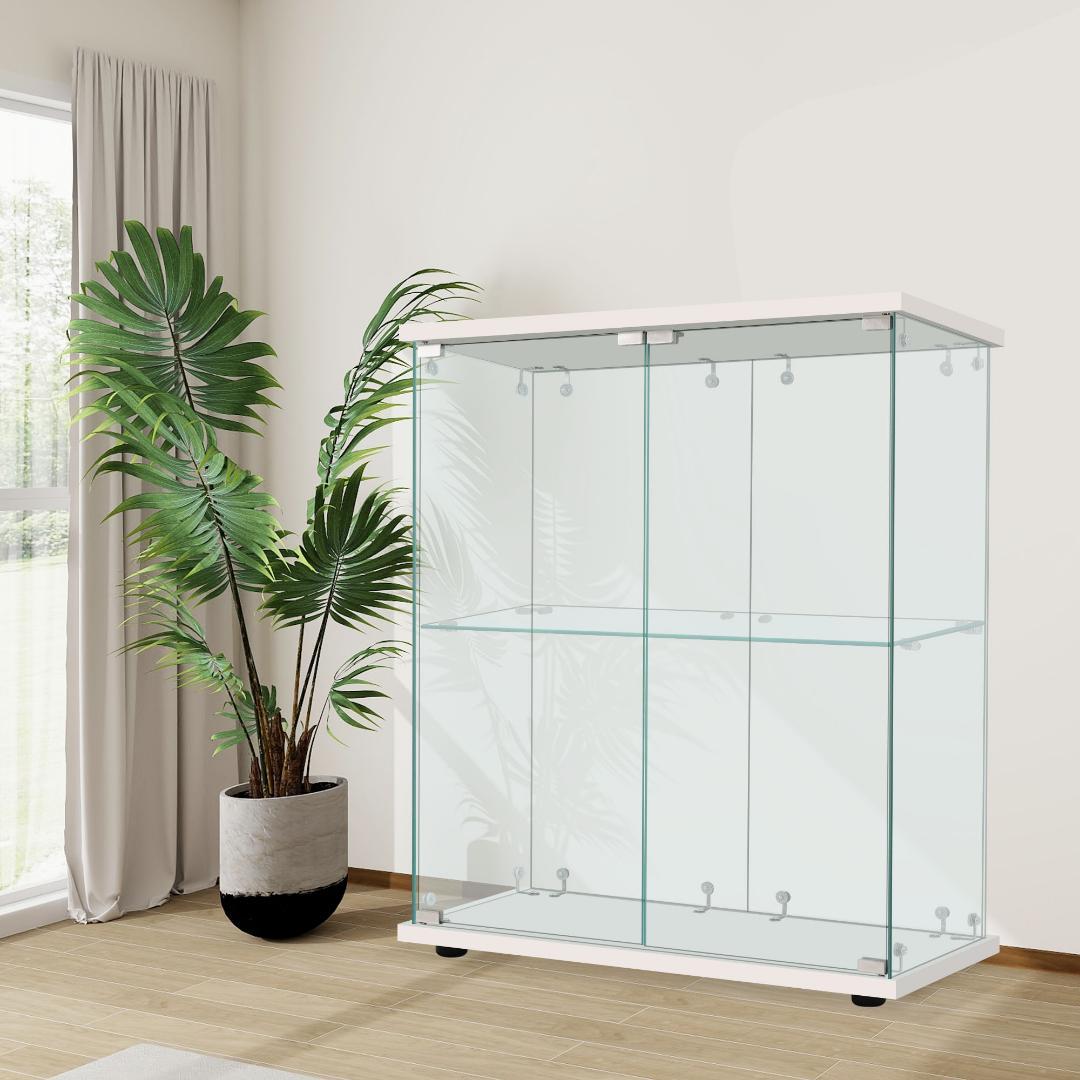 幅80.5×奥行36.5×高さ86cm コレクションケース 両扉タイプ 2段