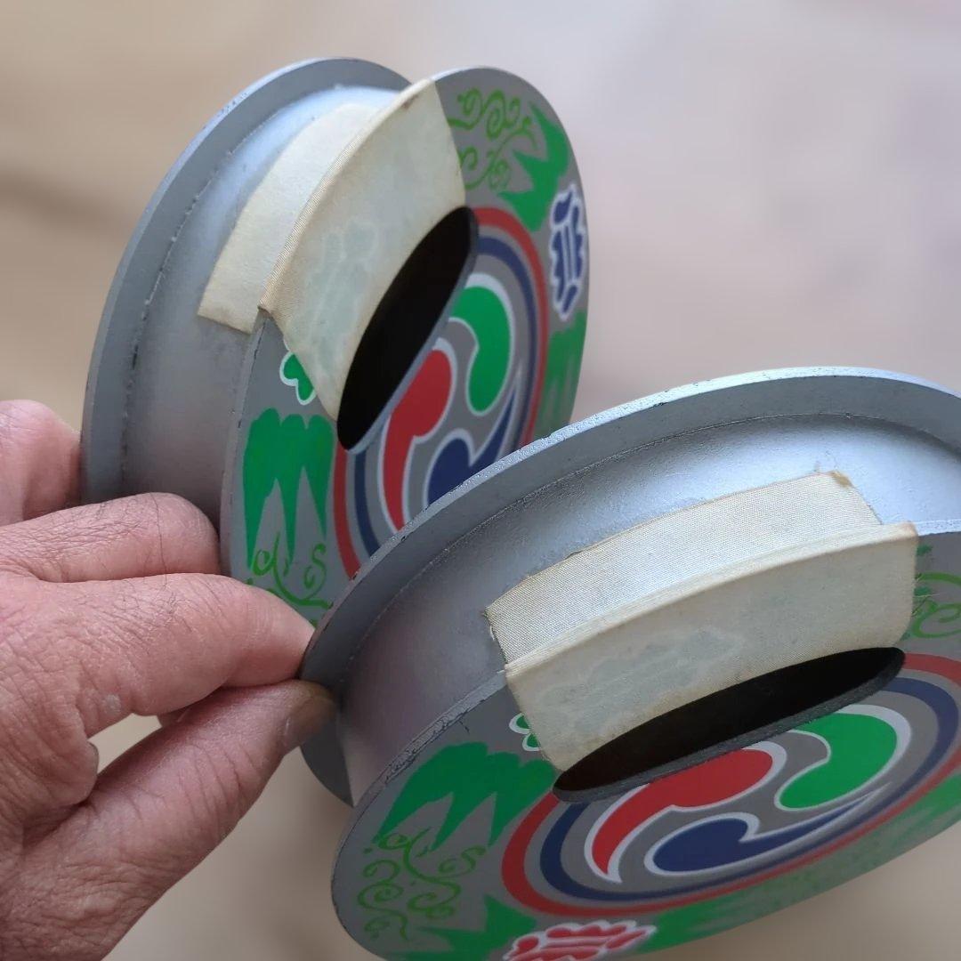 日本舞踊　小道具　金鞨鼓（きんかっこ）と振り鼓（ふりつづみ）のセット