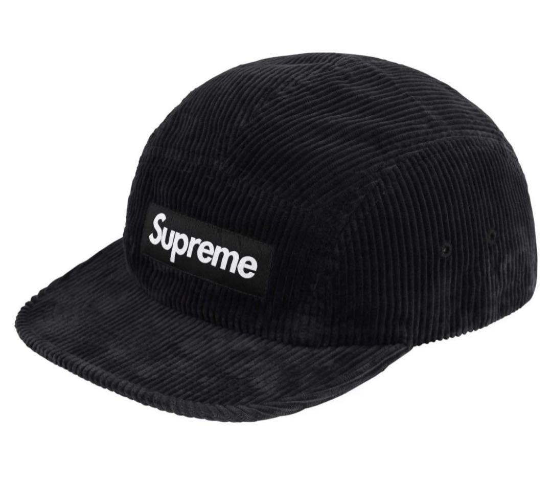 帽子 Supreme Corduroy Camp Cap black 24FW