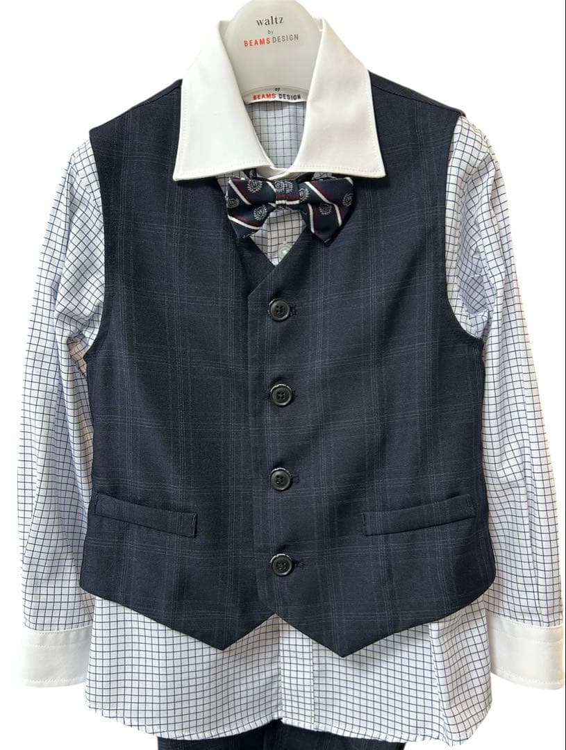 入学式　スーツ　110cm ネイビー　ワルツバイビームスデザイン　フォーマル