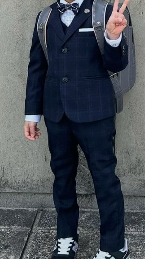 入学式　スーツ　110cm ネイビー　ワルツバイビームスデザイン　フォーマル