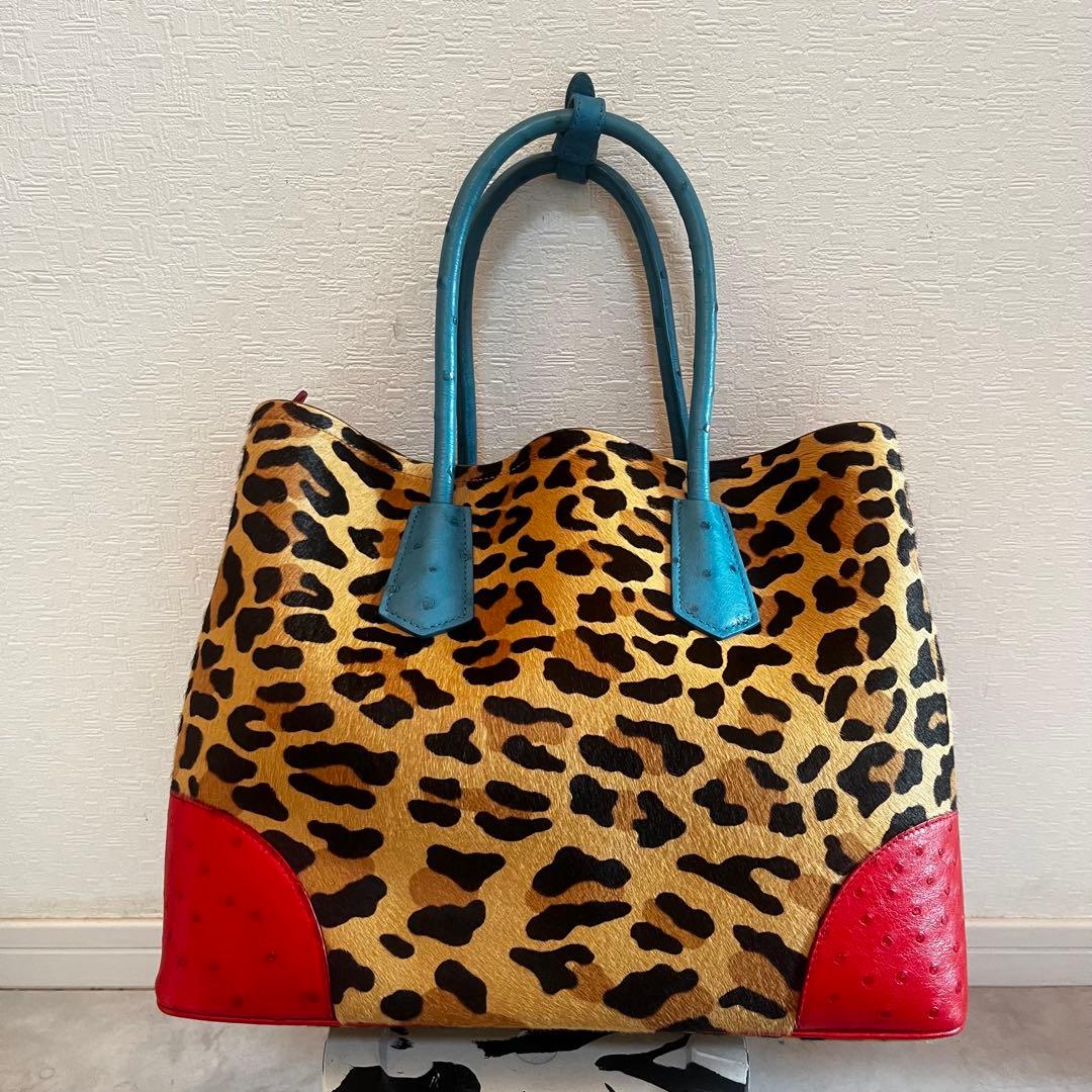 prada レオパード　豹　ハラコ　バッグ　レッド　ヘアカーフ　chieko+