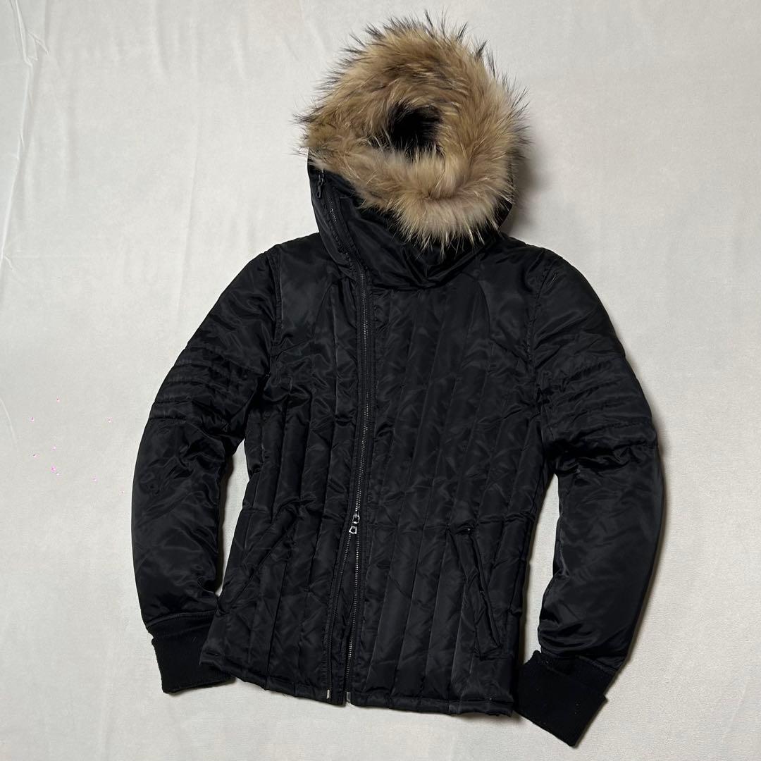 00s NO ID ダウンジャケット ファー ダブルジップ お兄系 Tech