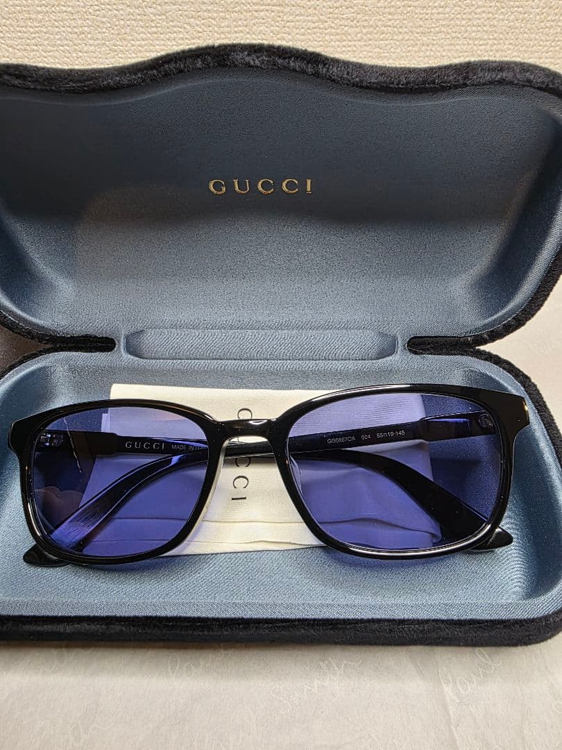 GUCCI サングラス ブルーレンズ　本物