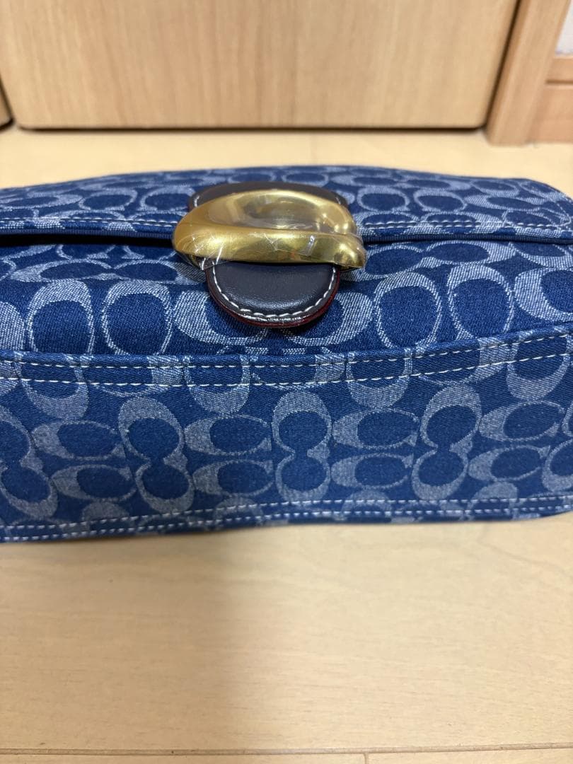 Coach デニムブルー ショルダーバッグ ZB0046