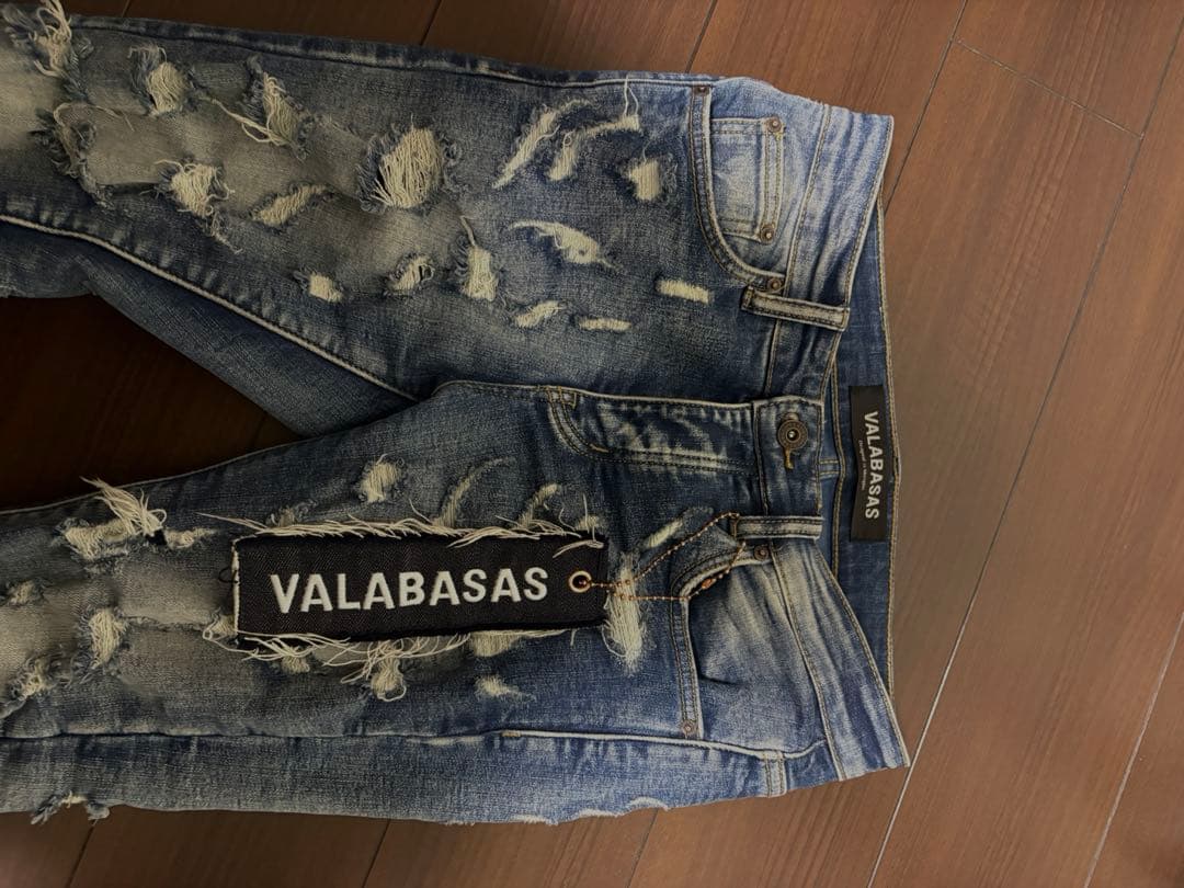 valabasas デニム　クラッシュデニム　drip swag