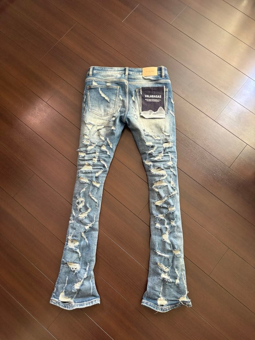 valabasas デニム　クラッシュデニム　drip swag