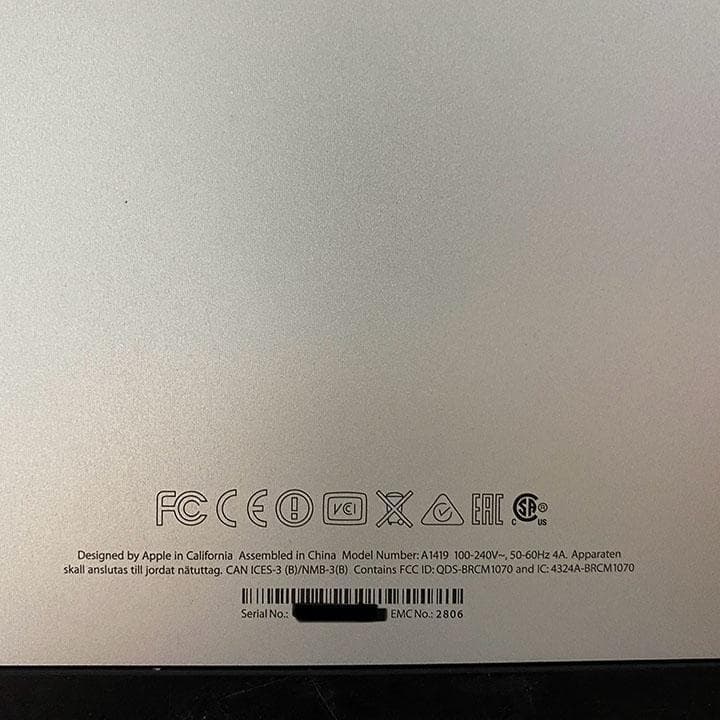 iMac 27インチ 5K late2014 i5 32GB 1TB A1419