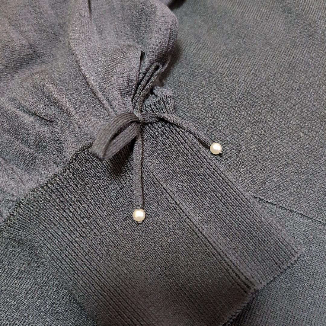 ブラック トップス チュニック 長袖　スーパービューティー