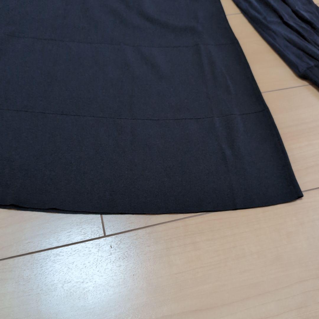 ブラック トップス チュニック 長袖　スーパービューティー