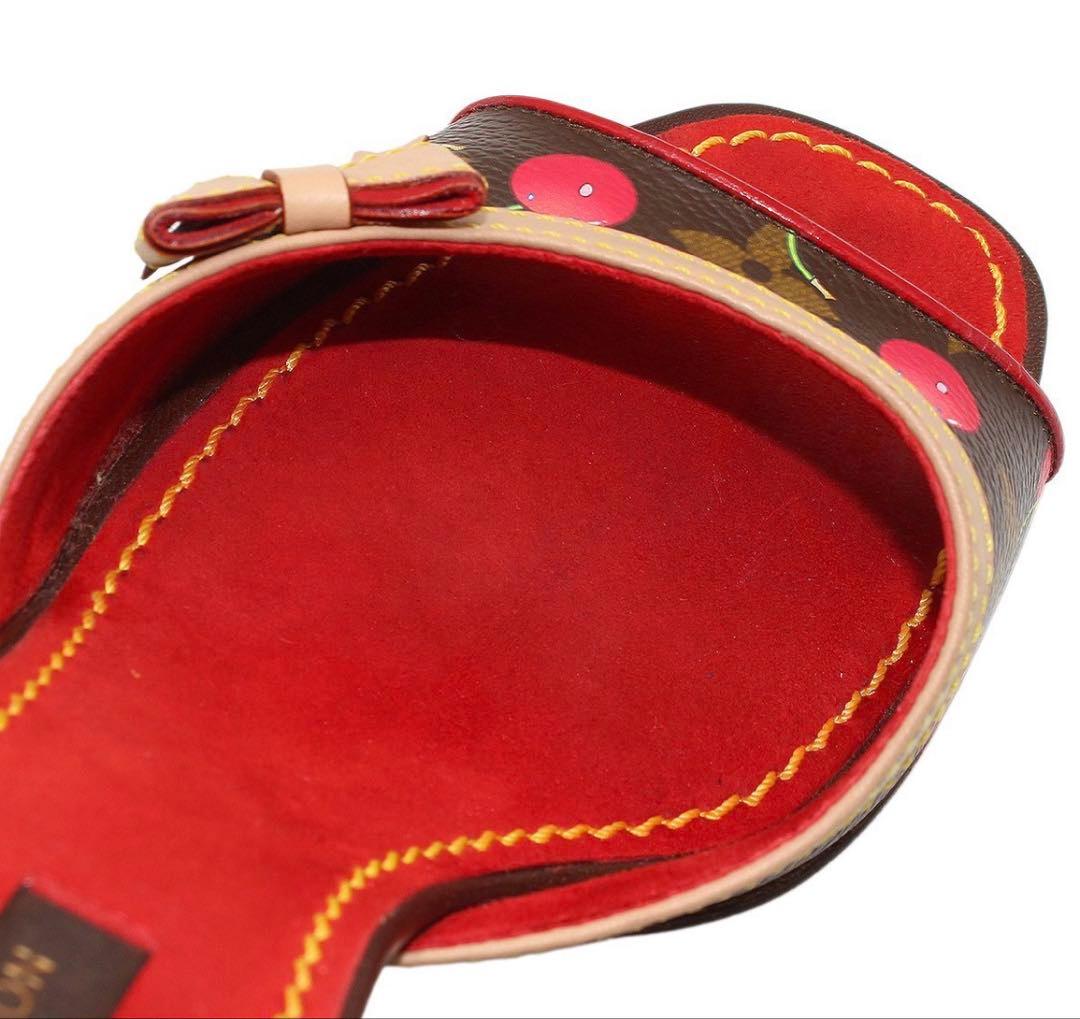 R2882 ルイヴィトン モノグラムチェリー ミュール サンダル 36 1/2