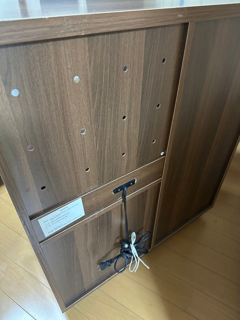 【送料込み】ブラウン木製キッチン収納 キャスター付き