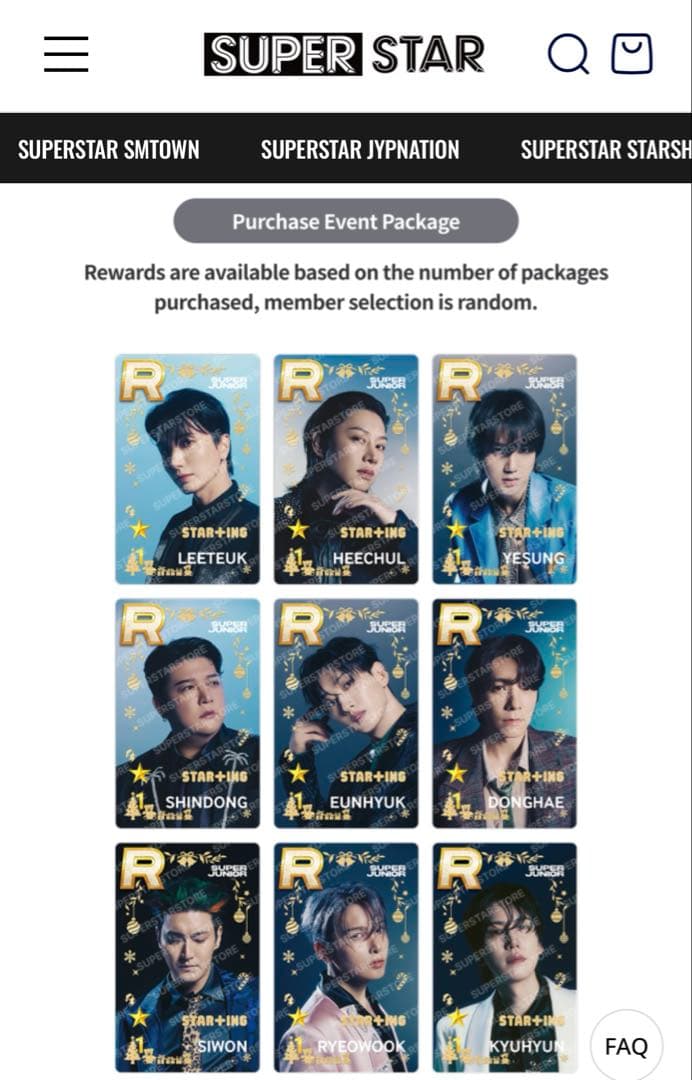 superstar smtown トレカ super junior シウォン