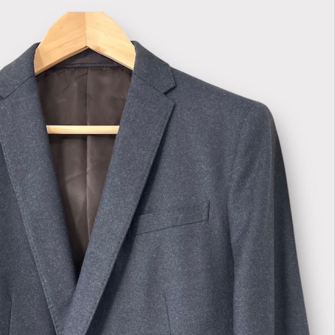 カラー 阿部潤一 テーラードジャケット ウール 総裏 ダブル サイドベンツ