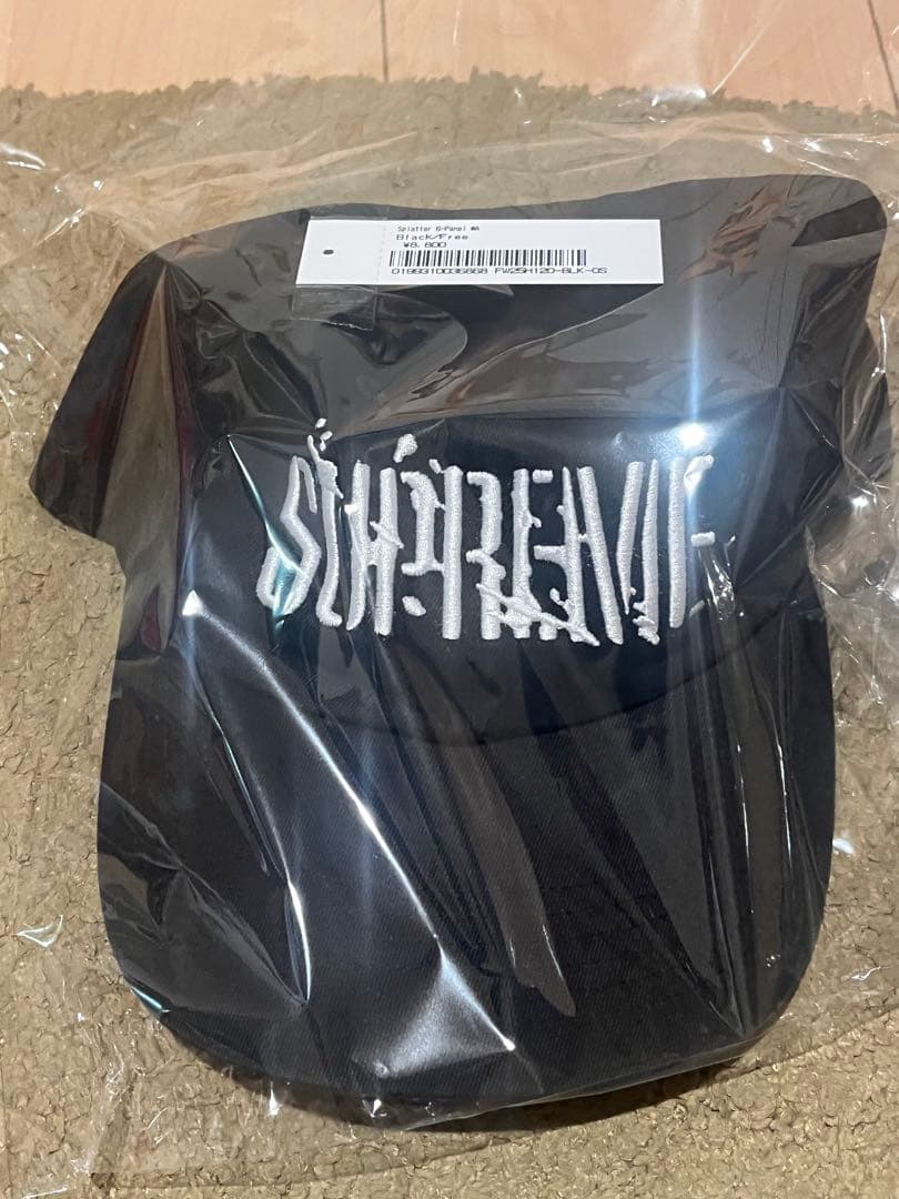 Supreme Splatter 6-Panel キャップ ブラック