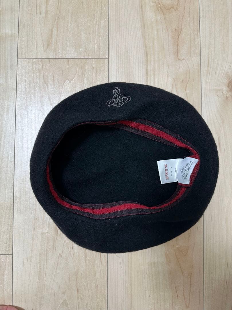 Vivienne Westwood ブラック ベレー帽　s-m