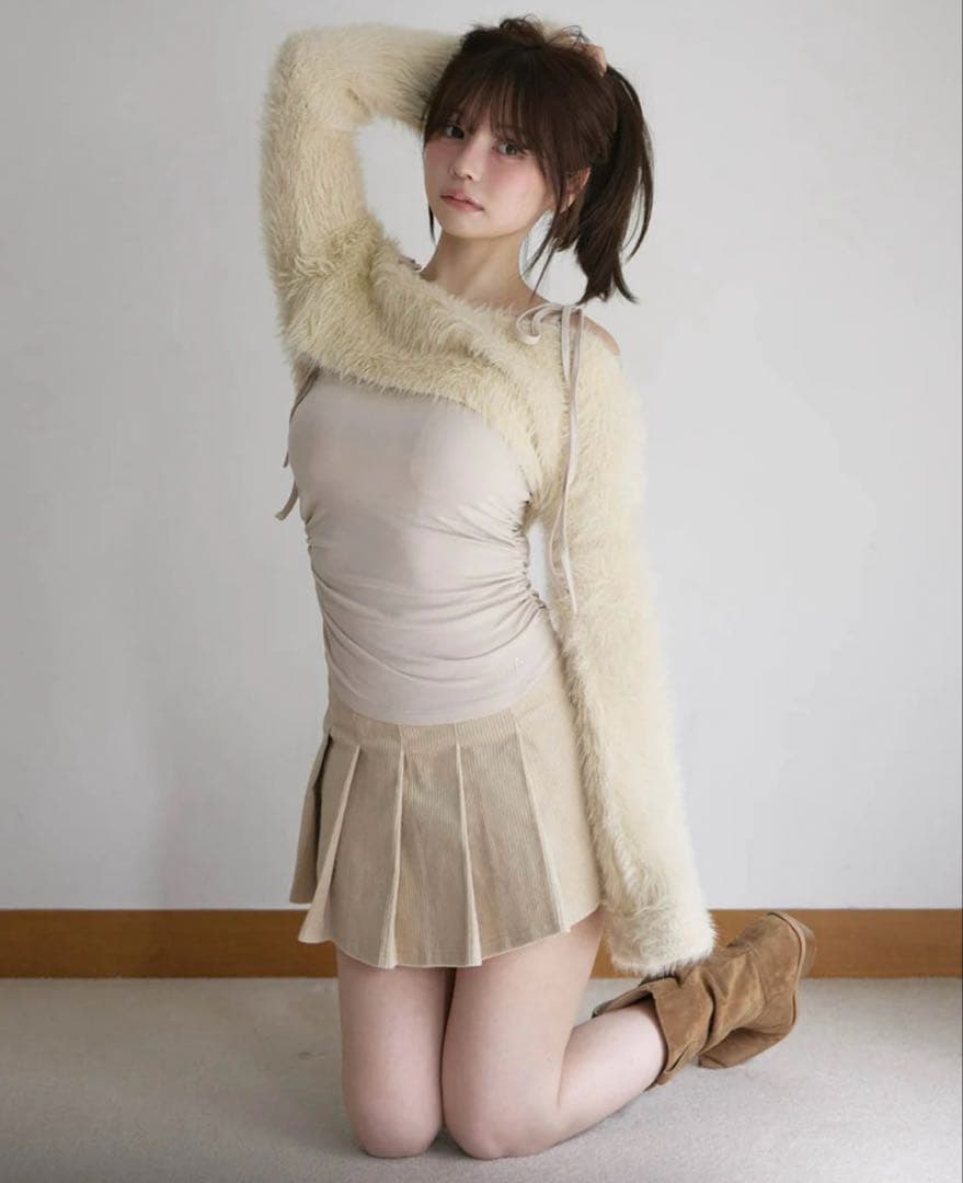 Amanda pleats skirt アンドマリー　ANDMARY