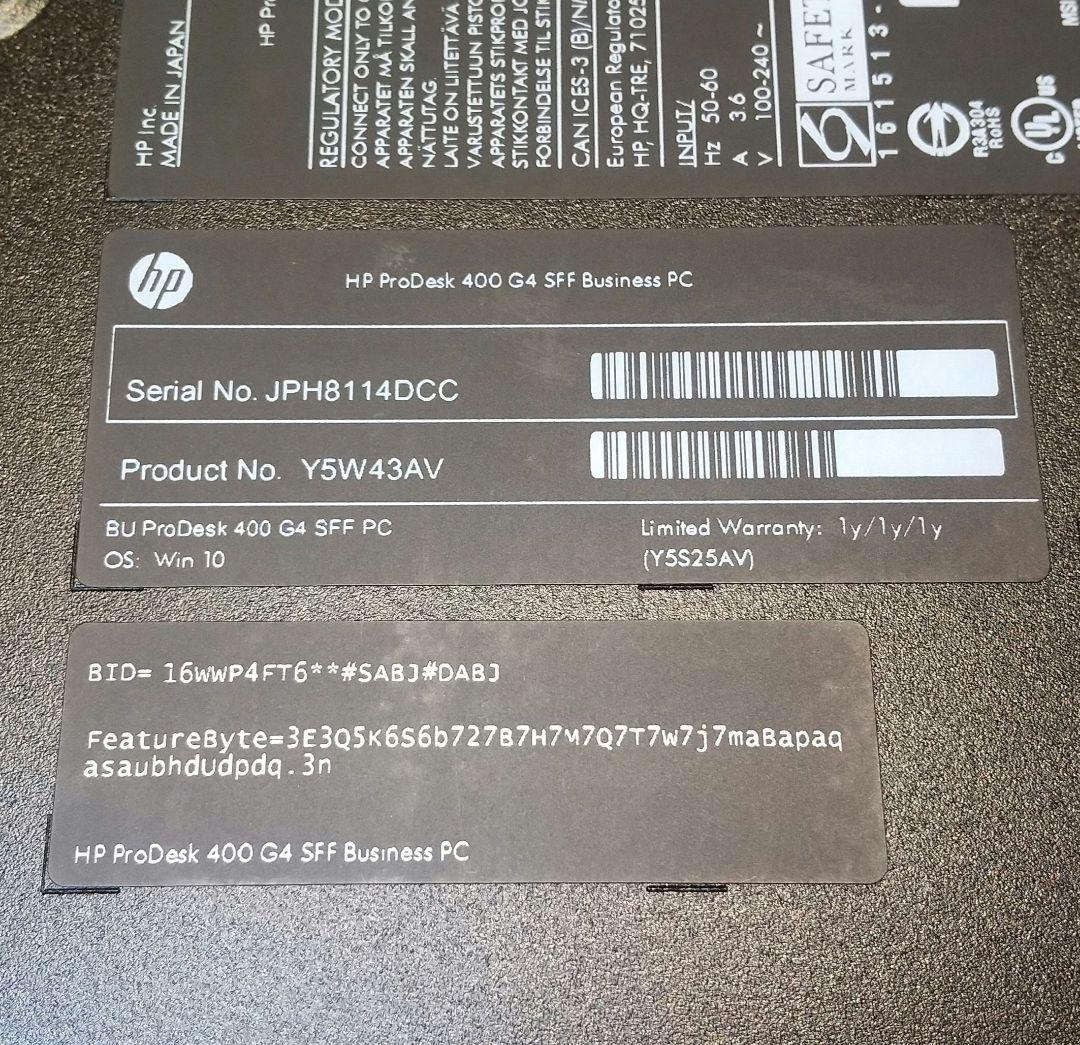 HP ProDesk コンパクトデスクトップPC