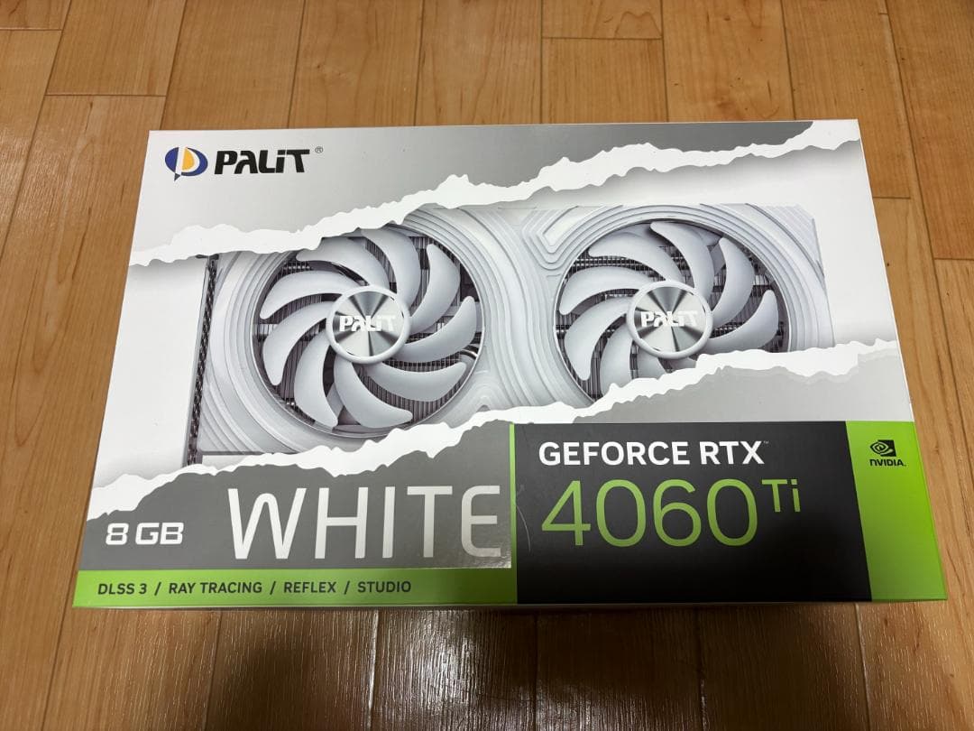 グラフィックボード・グラボ・ビデオカード Palit GeForce RTX4060Ti White VRAM8GB