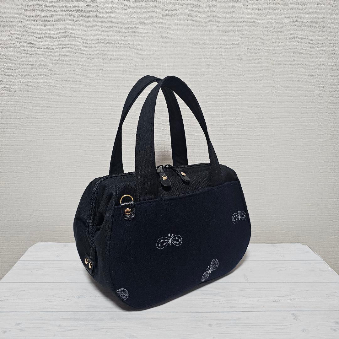 t.ぽってりボストンL タンバリン ネイビー ミナペルホネン