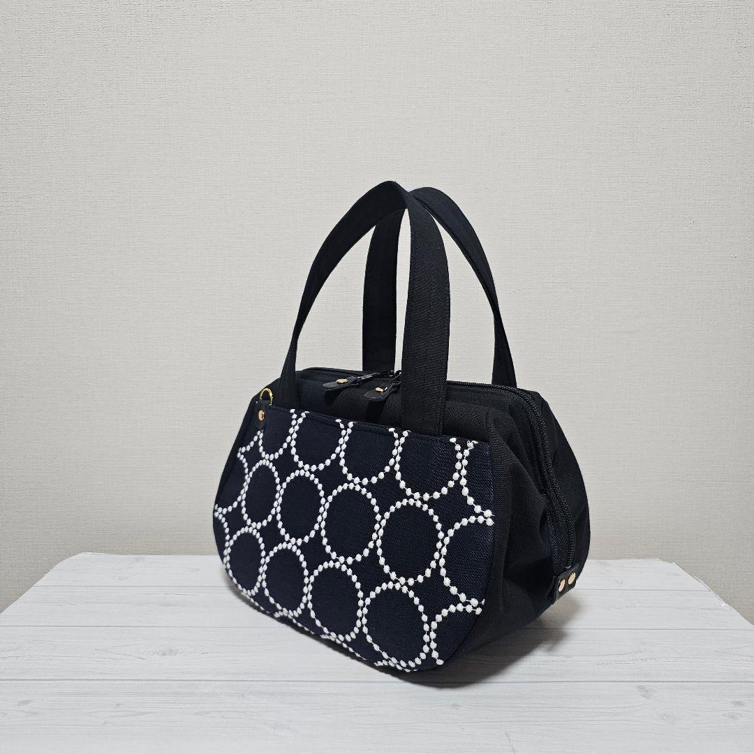 t.ぽってりボストンL タンバリン ネイビー ミナペルホネン