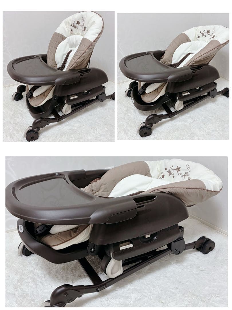 【良品】Combi コンビ ネムリラAT 新生児 自動 ハイローチェア