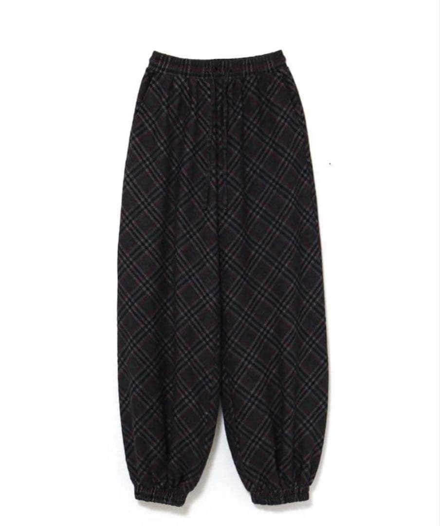 即日発送Monica check loose pants andmary