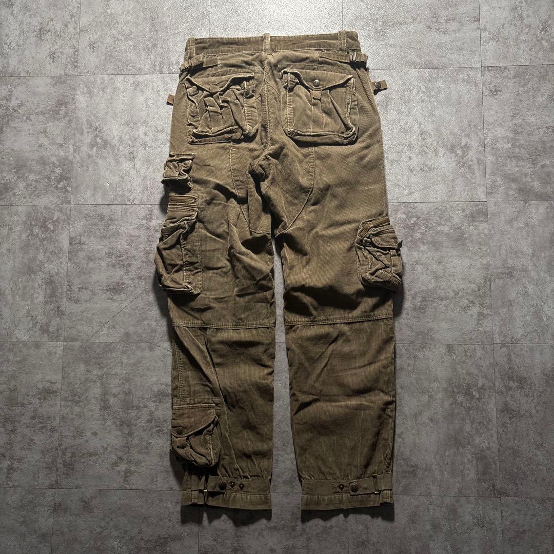 超希少　90s〜00sラルフローレン　コーデュロイ　パラシュートパンツ30/30