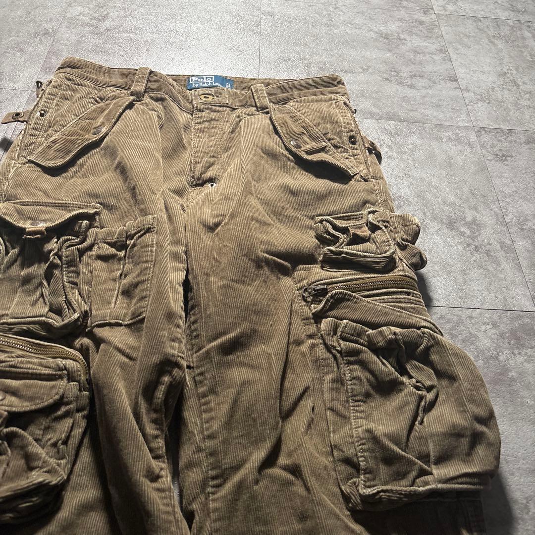 超希少　90s〜00sラルフローレン　コーデュロイ　パラシュートパンツ30/30
