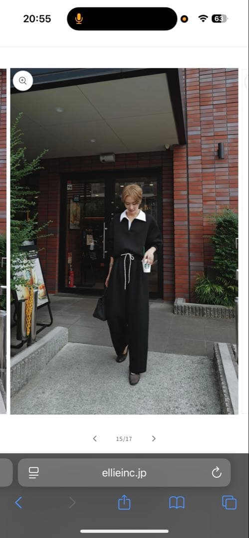 ELLIE 【完売】ビックカラースウェット【BLACK×WHITE】