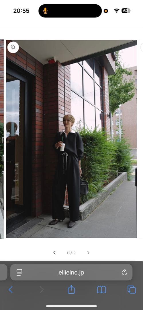 ELLIE 【完売】ビックカラースウェット【BLACK×WHITE】