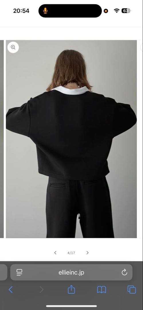 ELLIE 【完売】ビックカラースウェット【BLACK×WHITE】