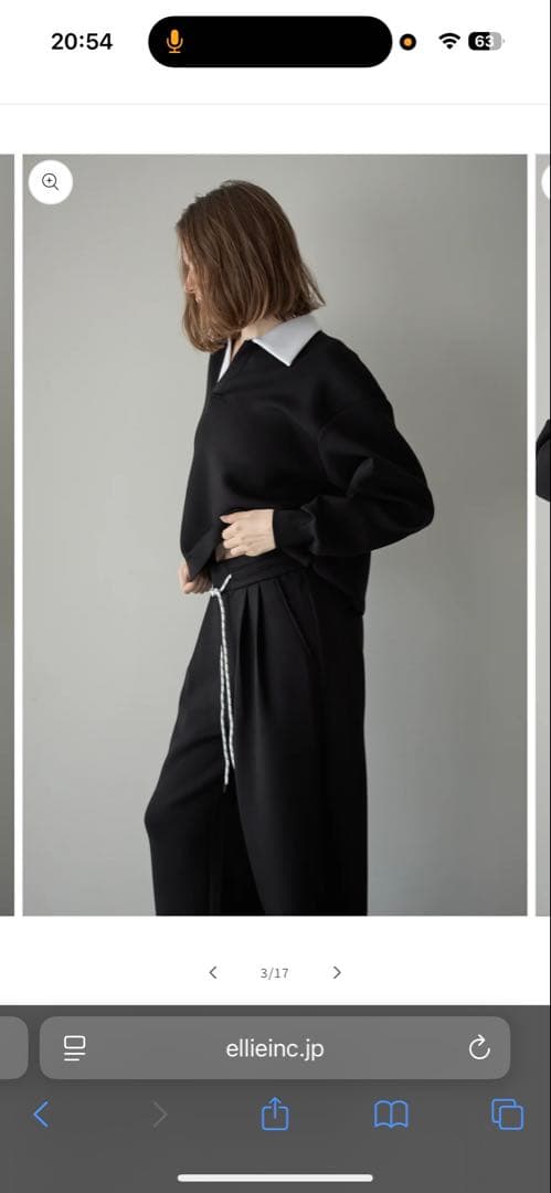 ELLIE 【完売】ビックカラースウェット【BLACK×WHITE】