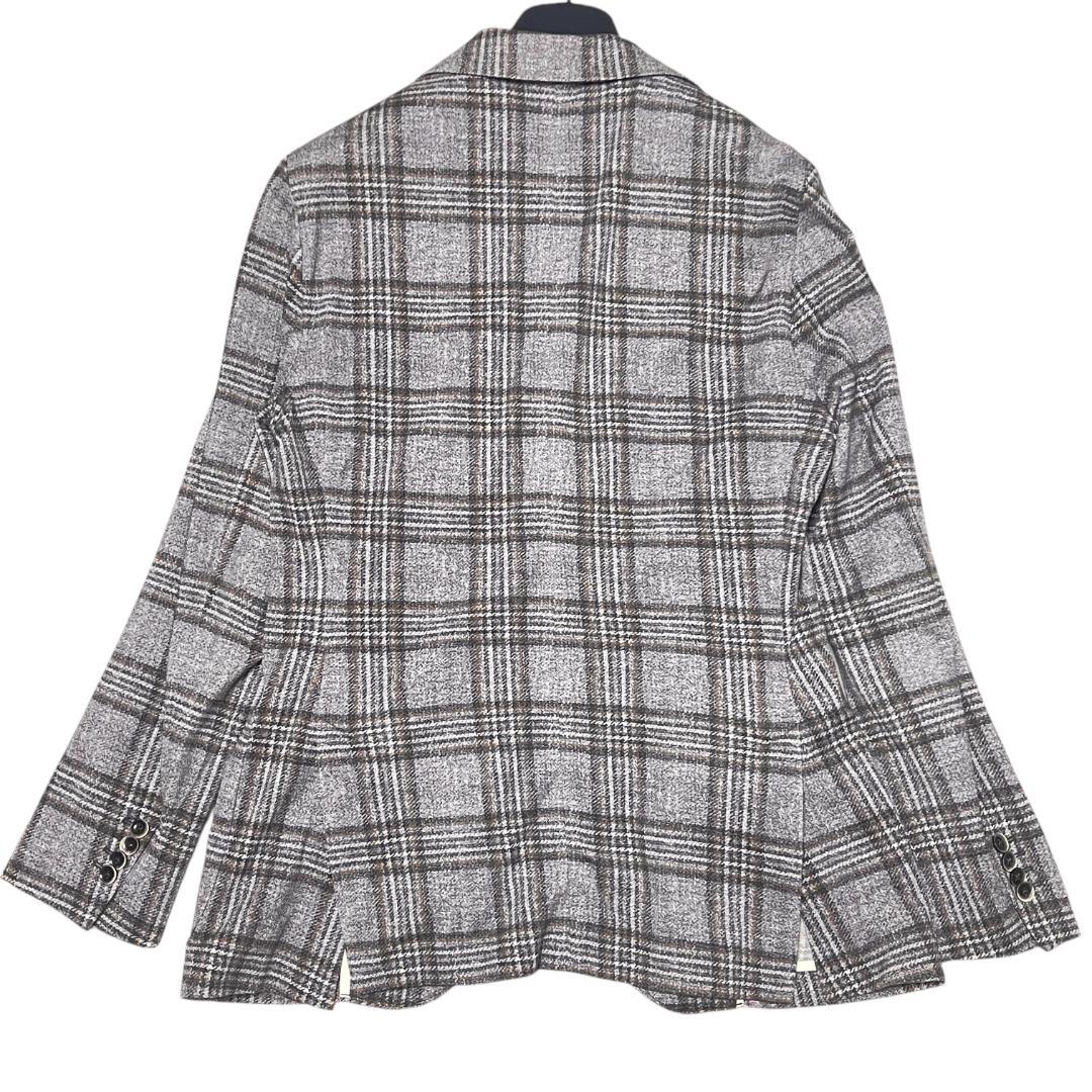 チルコロ テーラードジャケット ストレッチコットン 50 チェック 美品 春秋