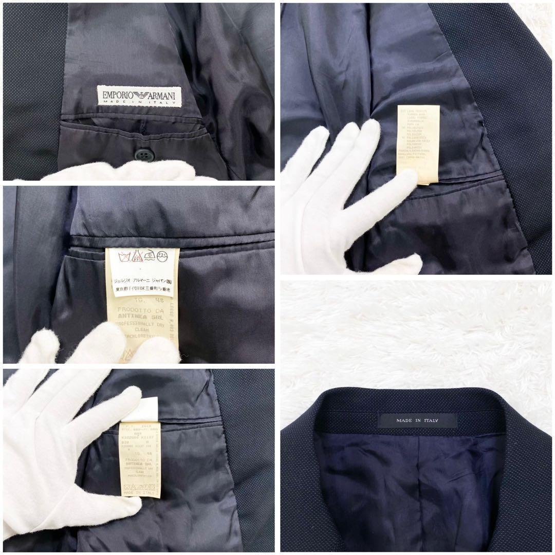 エンポリオアルマーニ スーツ セットアップ シングル ネイビー 3B ウール M