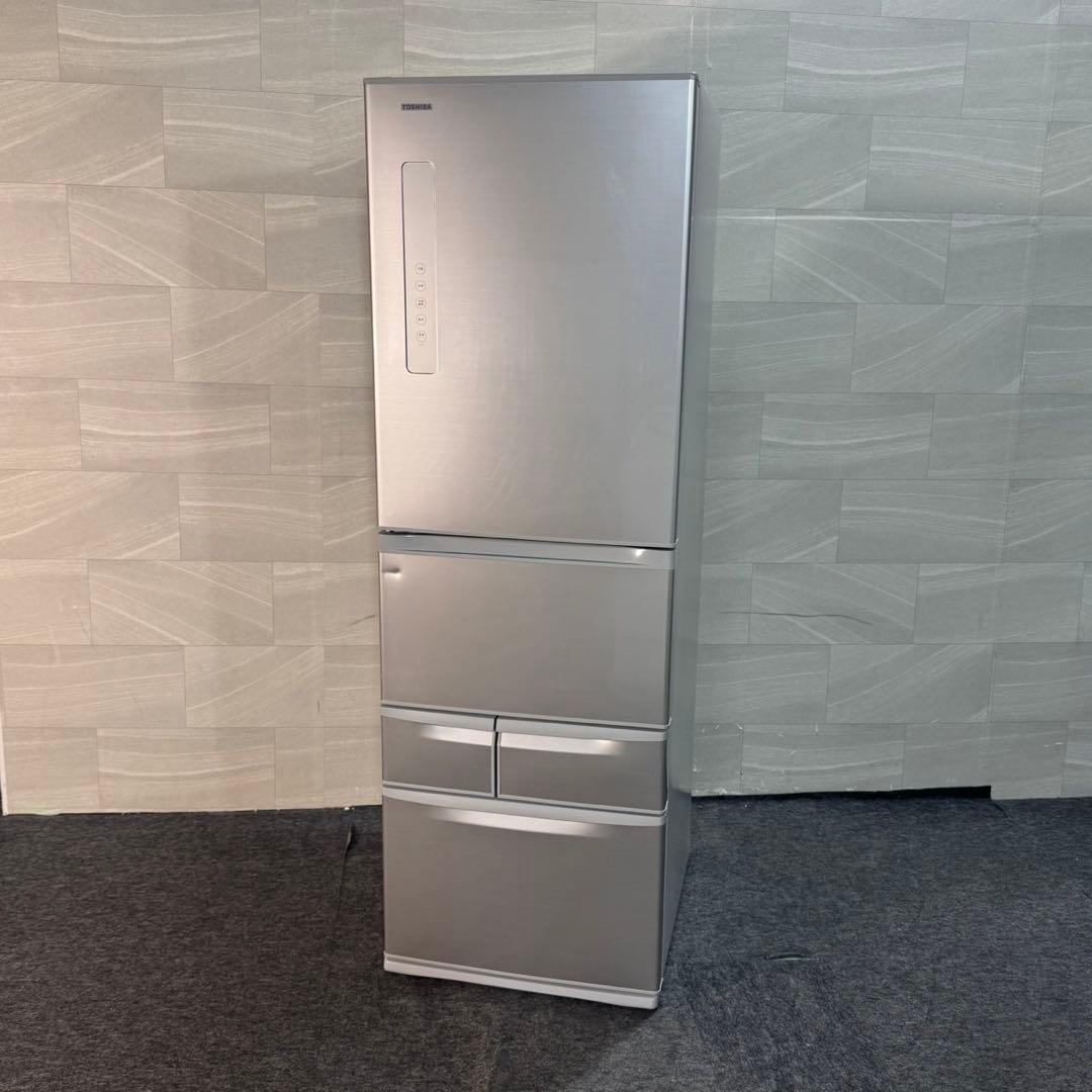 TOSHIBA 冷蔵庫 大型 5ドア 左開き 411L 2〜5人用 d4753
