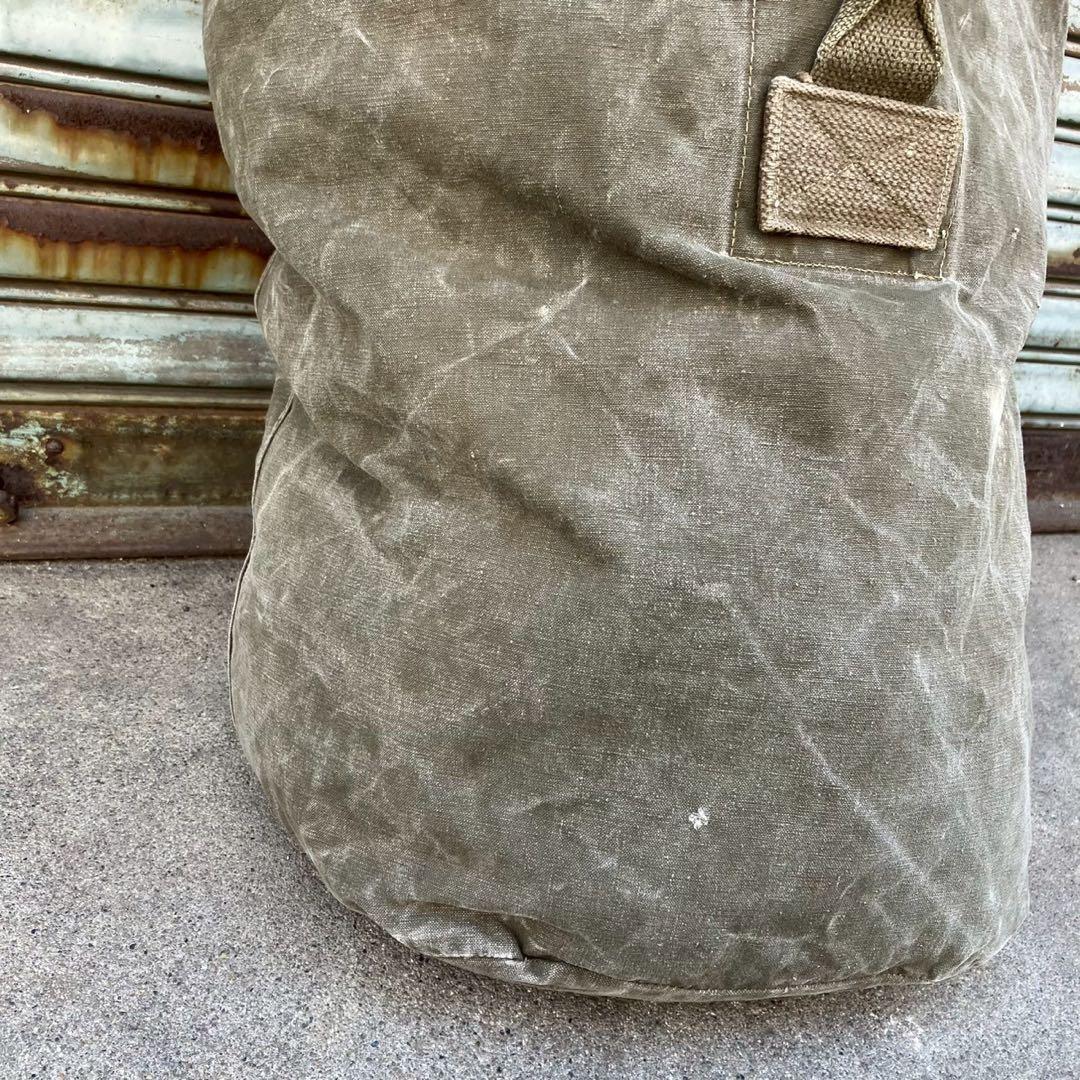 大容量 50s フランス軍 実物 ヴィンテージ ミリタリー ダッフルバッグ