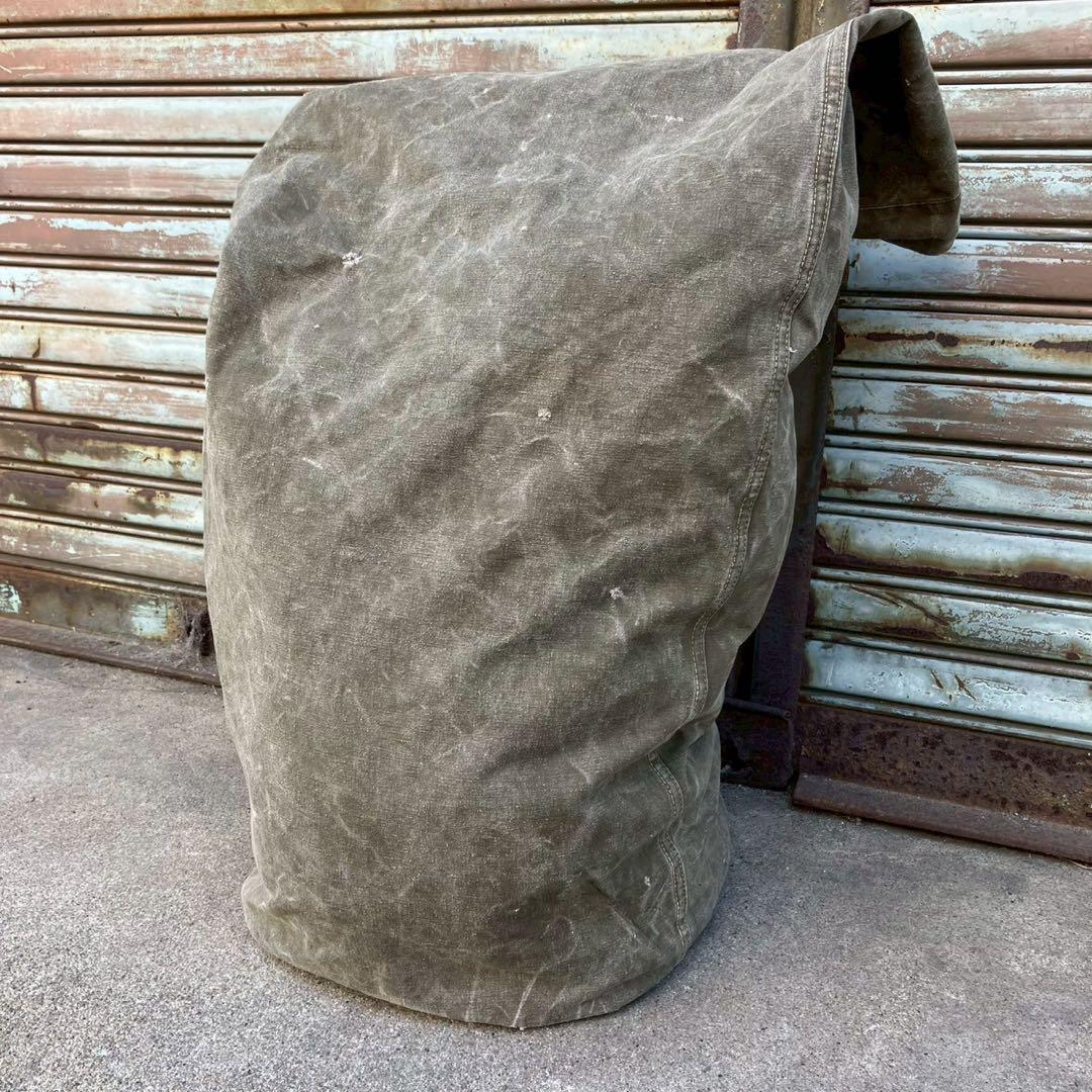 大容量 50s フランス軍 実物 ヴィンテージ ミリタリー ダッフルバッグ