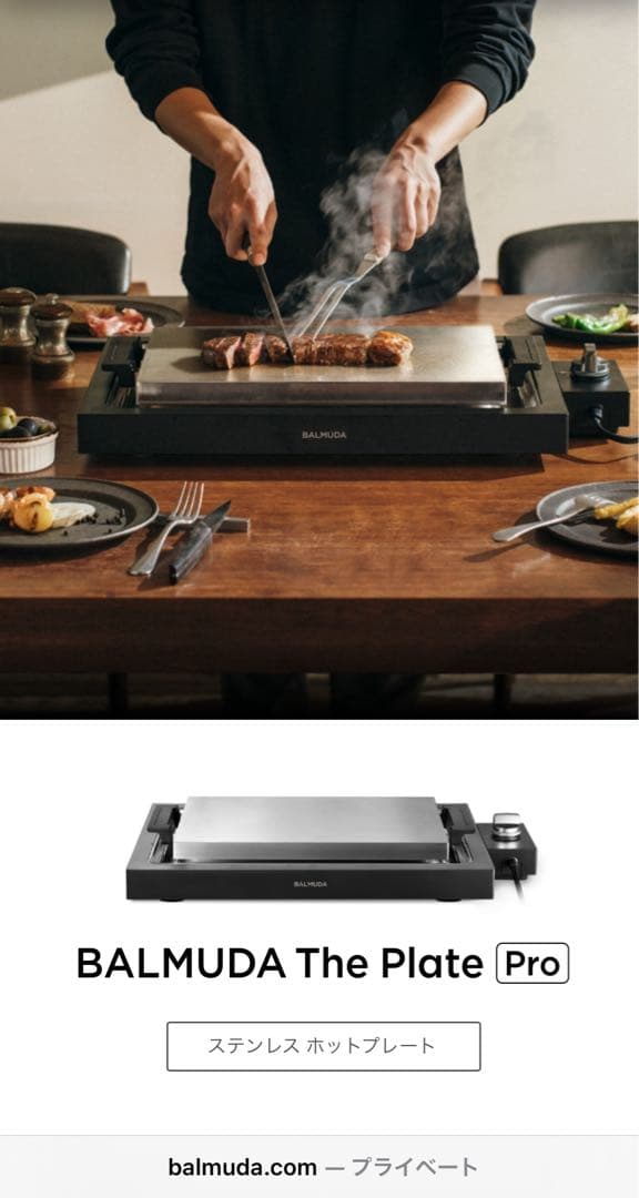 未開封　未使用　BALMUDA The Plate Pro Black
