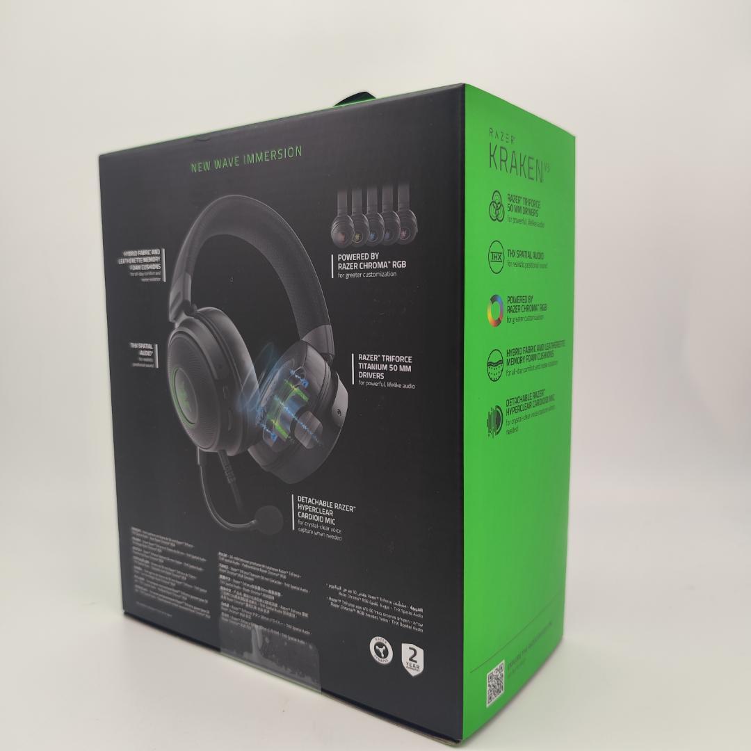 Razer Kraken V3 ゲーミングヘッドセット USB ブラック 高音質