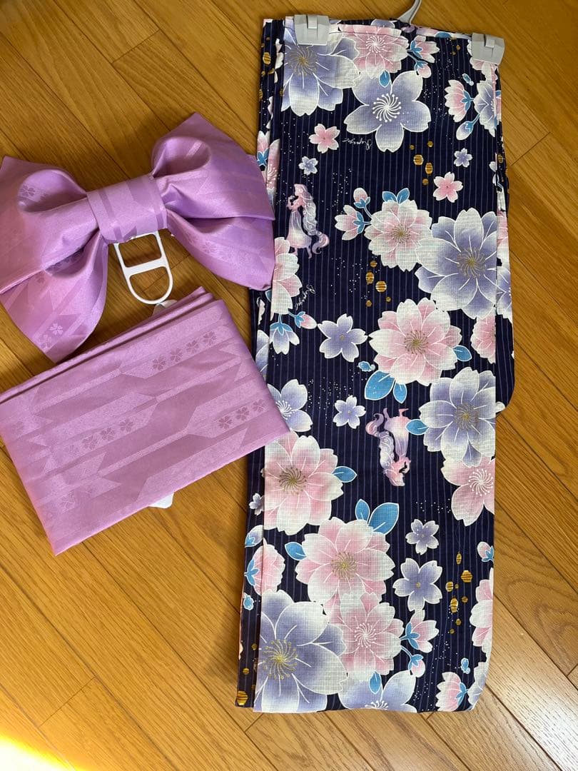 特別セール‼️ディズニーラプンツェル浴衣、帯セットコメントで1000円引き