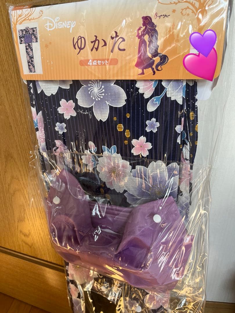 特別セール‼️ディズニーラプンツェル浴衣、帯セットコメントで1000円引き