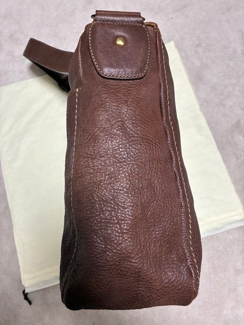 g*0様 土屋鞄　トーンオイルヌメ　ブラウンレザーショルダーバッグ