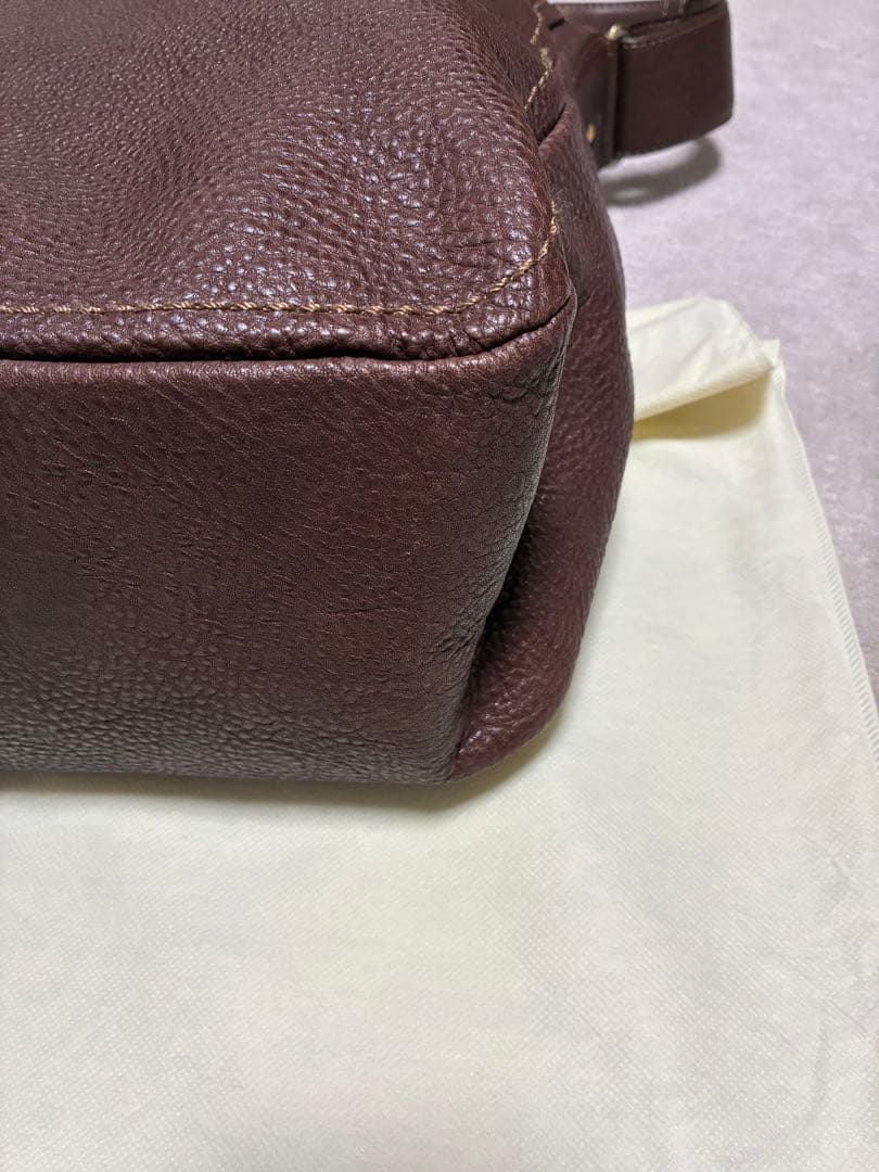 g*0様 土屋鞄　トーンオイルヌメ　ブラウンレザーショルダーバッグ