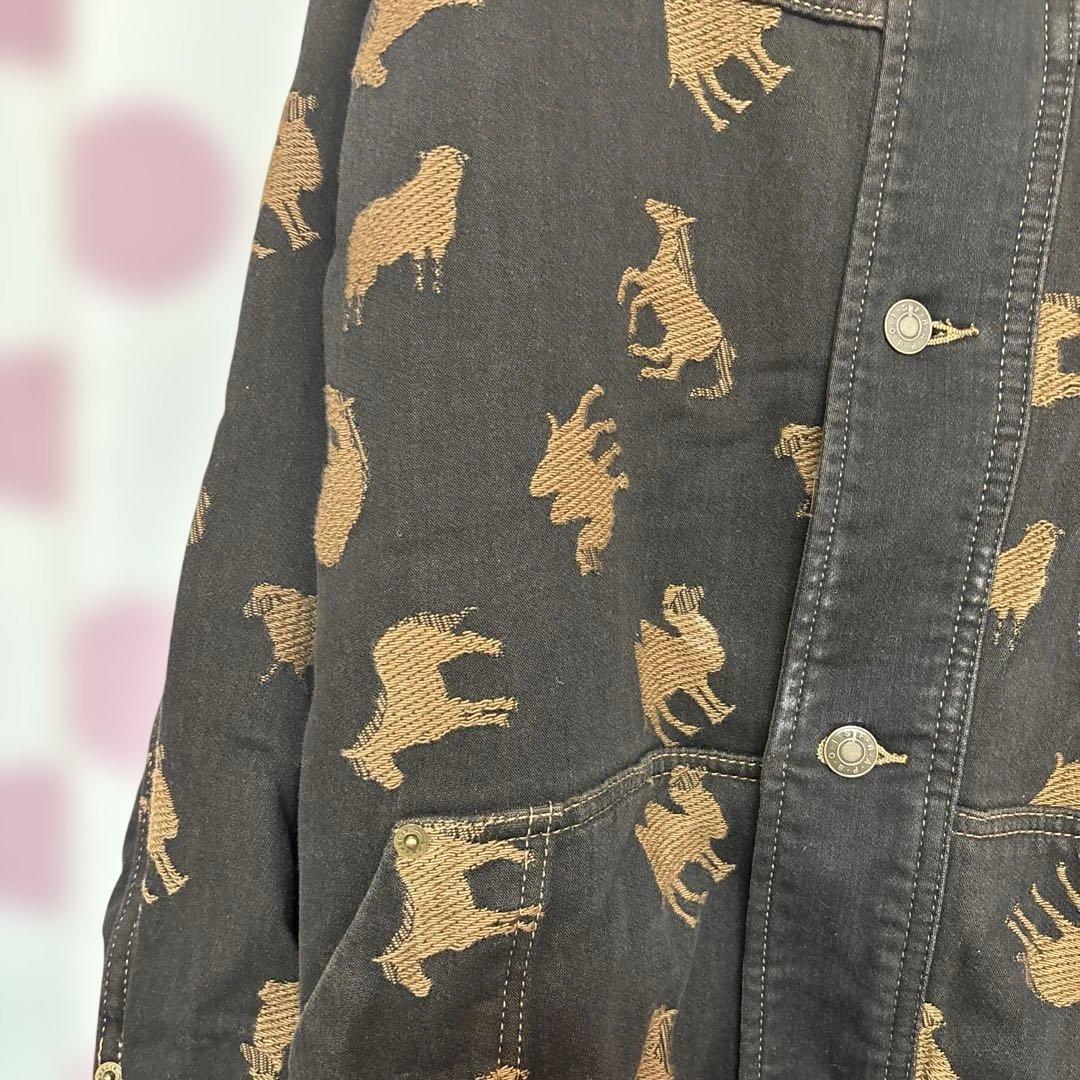 フラボア セットアップ　動物柄デニムジャケット