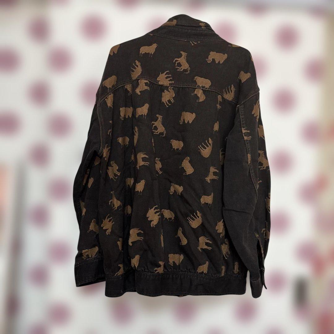 フラボア セットアップ　動物柄デニムジャケット