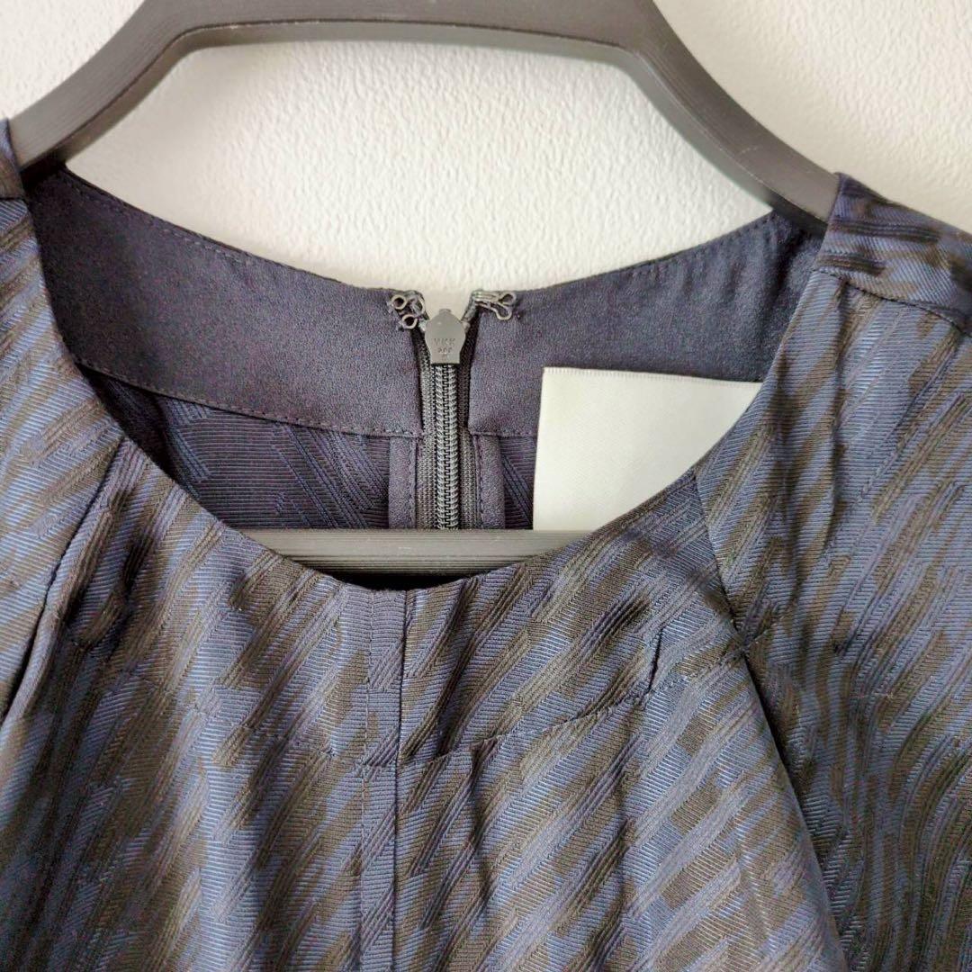 3.1フィリップリム 24AW 半袖 ワンピース ドレス ジャガード 紺色 2